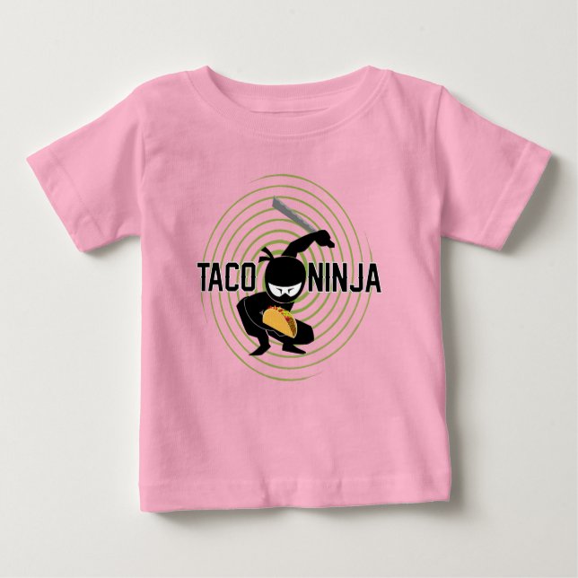 Taco Ninja Design - Baby Fine Jersey T-Shirt (Front)