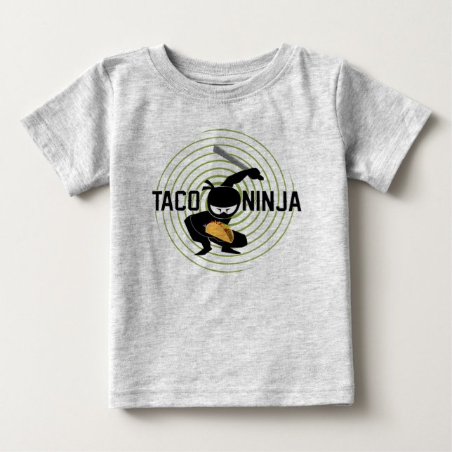 Taco Ninja Design - Baby Fine Jersey T-Shirt (Front)