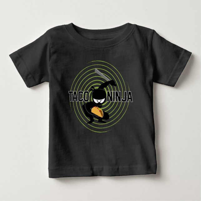 Taco Ninja Design - Baby Fine Jersey T-Shirt (Front)