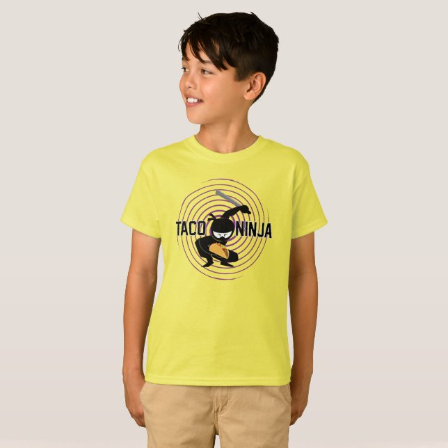 Taco Ninja Design - Kids' Basic T-Shirt (Front Full)