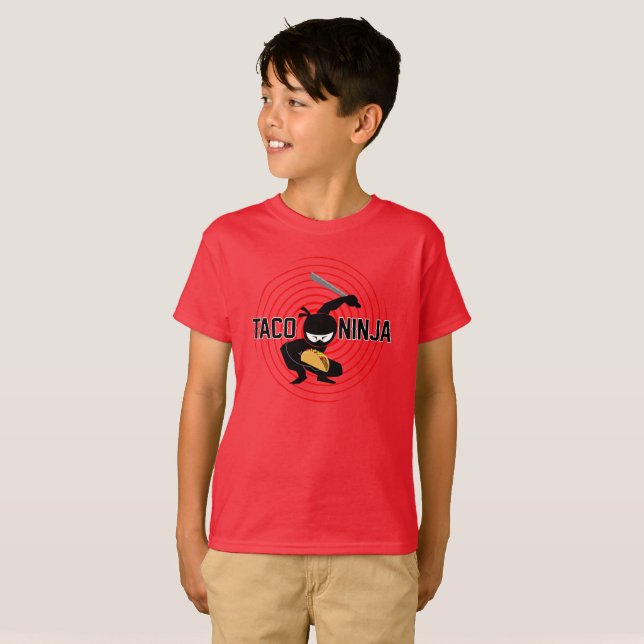 Taco Ninja Design - Kids' Basic T-Shirt (Front Full)