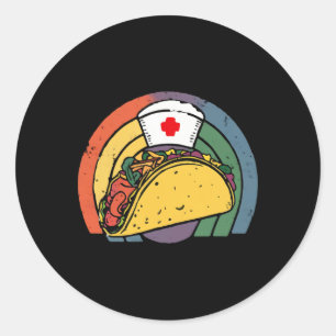 Taco Nurse Stethoscope Cinco De Mayo Nurse Women S Classic Round Sticker