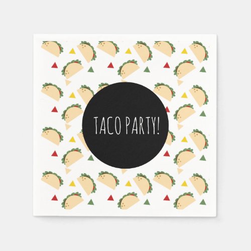 Taco Party Birthday Napkins