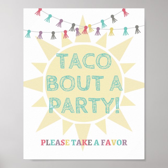 Taco Party Favor Sign (Front)