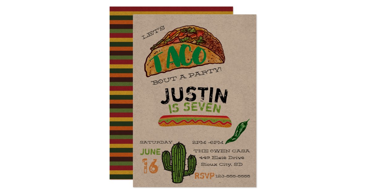 Taco Party Invitation | Zazzle.com