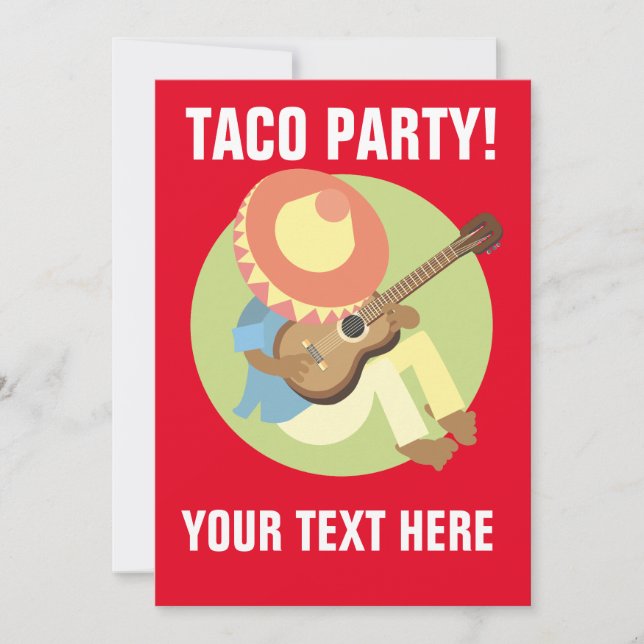TACO PARTY INVITATIONS (Front)