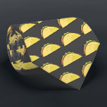 Taco Pattern Dark Gray Neck Tie<br><div class="desc">This cute and funny tie features a dark gray background with taco patterns. Personalize for your needs. Great for Father's Day GIfts. You can find more matching products at my store.</div>