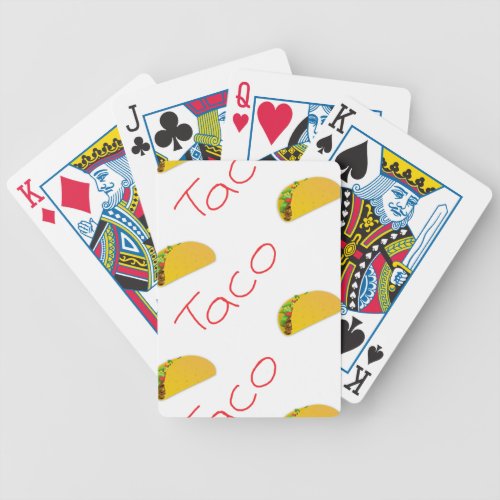 Taco pattern on bicycle playing cards