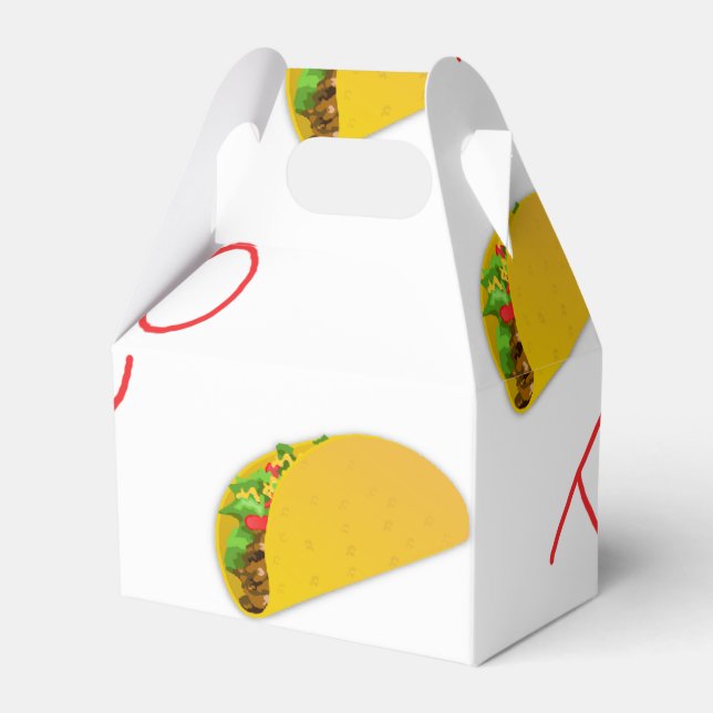 Taco pattern on favor boxes (Front Side)
