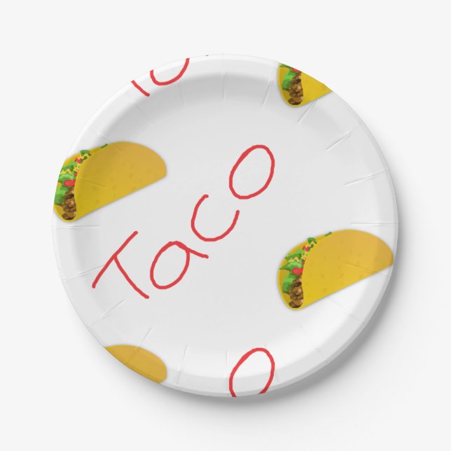Taco pattern on paper plates (Front)