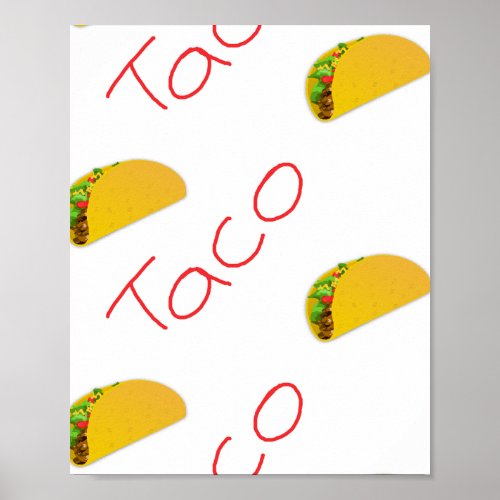 Taco pattern on poster