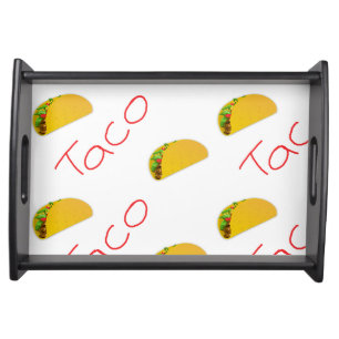 Taco pattern on serving tray