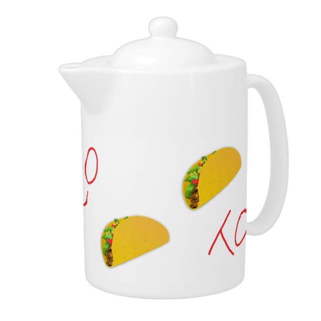 Taco pattern on teapot (Right)