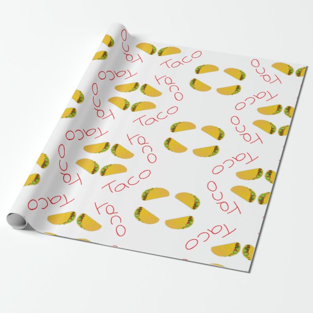 Taco pattern on wrapping paper (Unrolled)