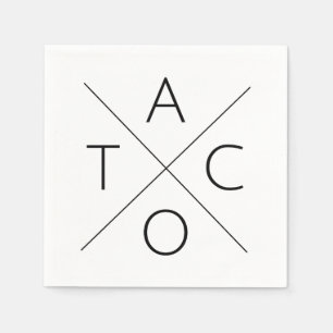 Taco (Play on Fixer Upper, Waco) Word Art Napkins