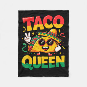 Taco queen fleece blanket