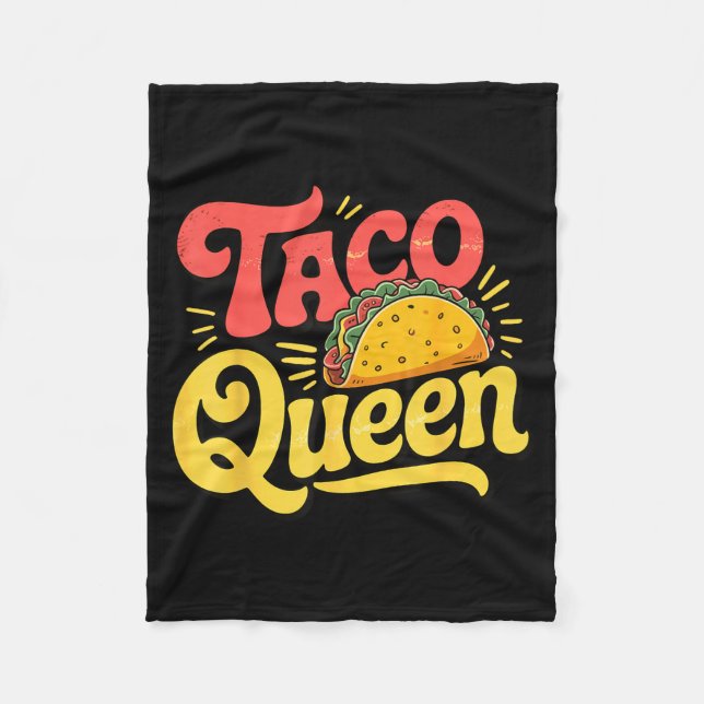 Taco queen  fleece blanket (Front)