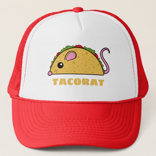 Taco Rat Text Trucker Hat