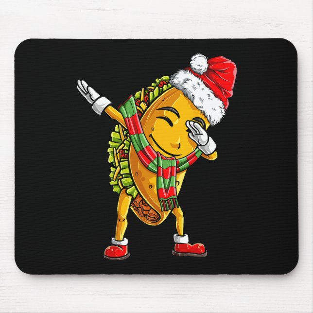 Taco Santa Christmas Kids Boys Men Dab Xmas Gifts  Mouse Pad (Front)