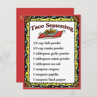 Taco Seasoning Cards, add text