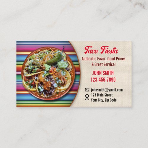 Taco Service Business Cards