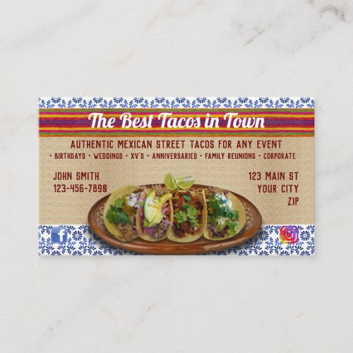 Taco Service Business Cards