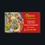 Taco service business cards<br><div class="desc">Taco service business cards. Suitable for taco catering,  taquizas,  mexican restaurant and independent food catering.
Fully customizable,  easy to replace info and icons.</div>