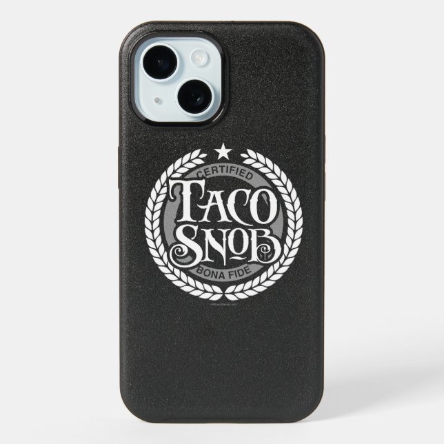 Taco Snob - funny taco lover iPhone 15 Case (Back)
