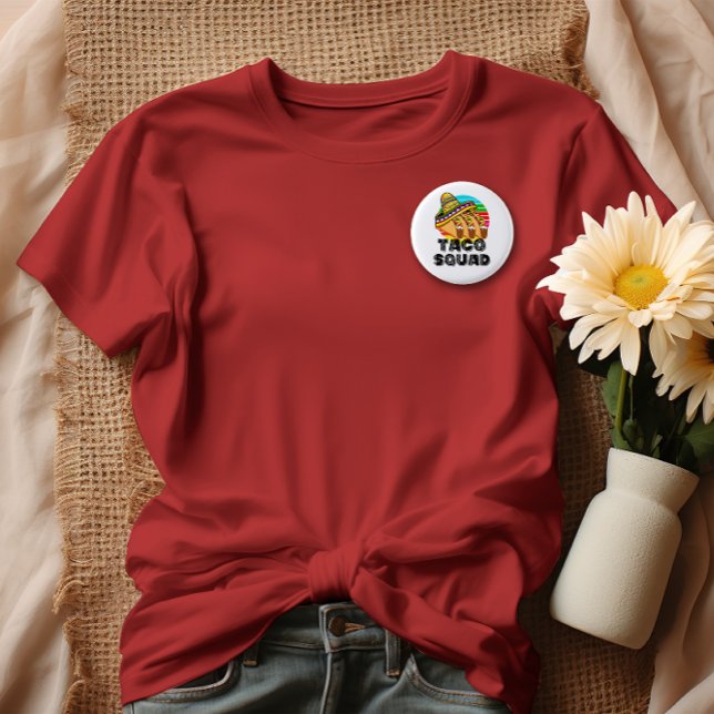 Taco Squad Pin, Cinco de Mayo Party Favors Button (Taco Squad Button)