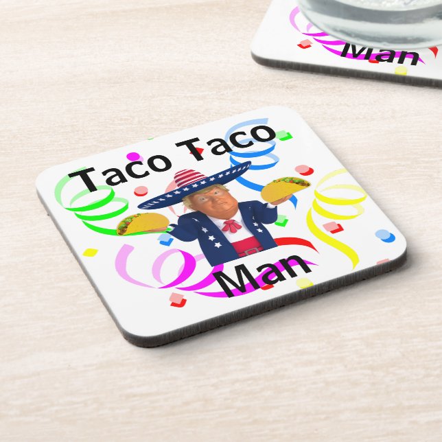 Taco Taco Man Beverage Coaster (Left Side)