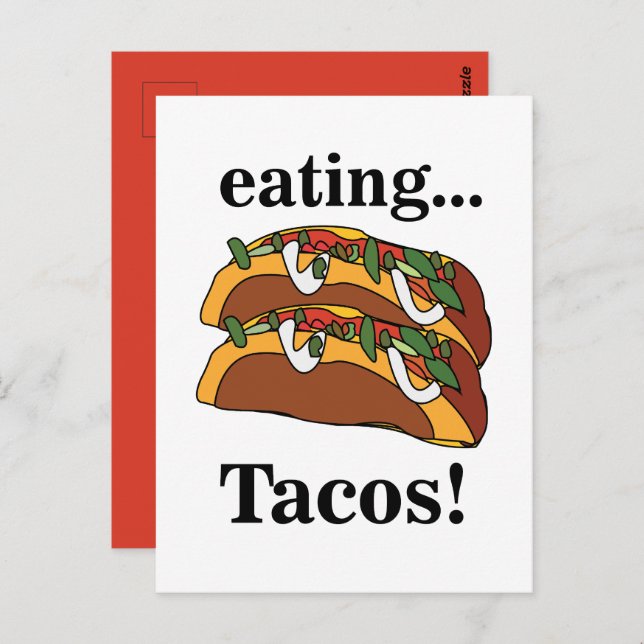 Taco Tacos Food Funny  Postcard (Front/Back)