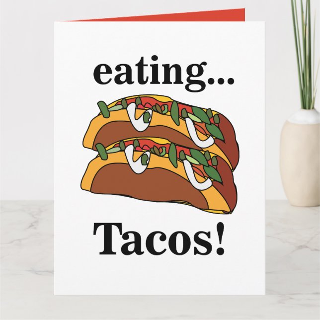 Taco Tacos Funny Birthday Card (Front)