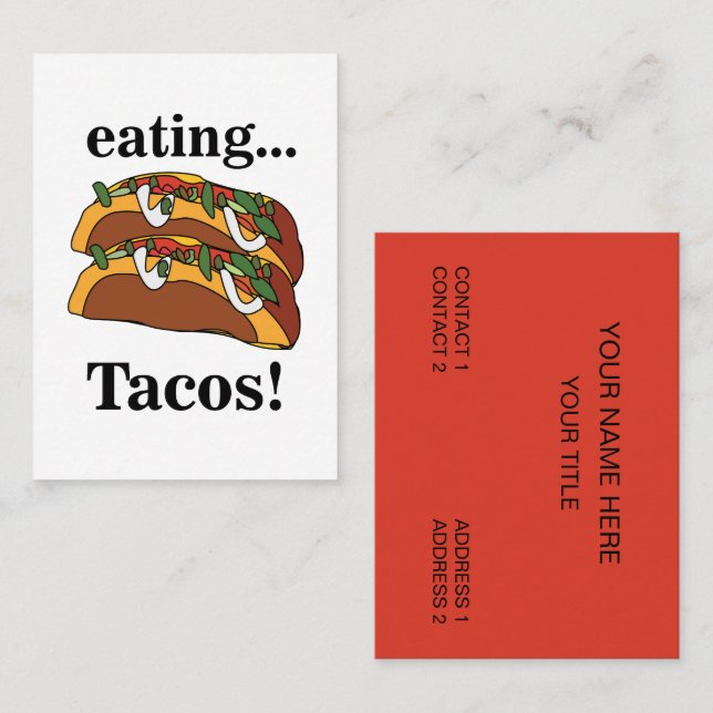 Taco Tacos Mexican Food Business Card (Front/Back)