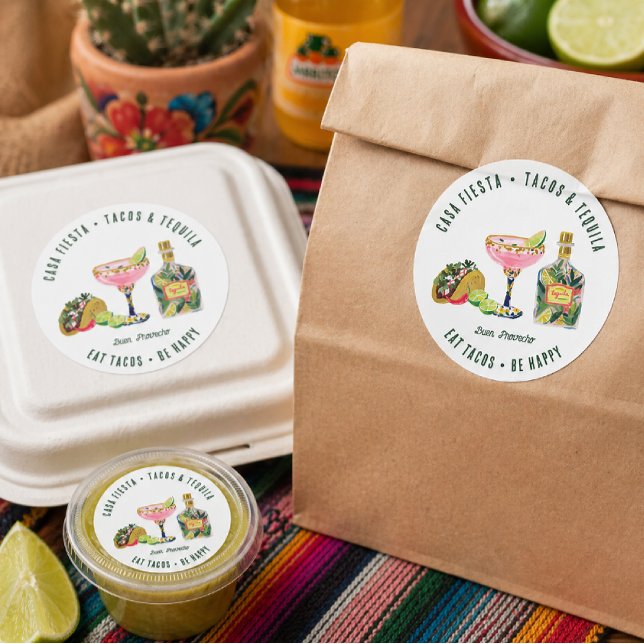 Taco Takeout Sticker | Fiesta Packaging Label (Creator Uploaded)