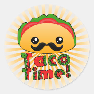 Taco Time Classic Round Sticker