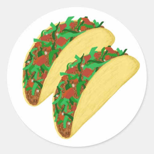 Taco Time _ lets eat tacos Classic Round Sticker
