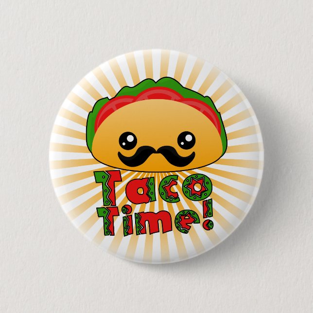 Taco Time Pinback Button (Front)