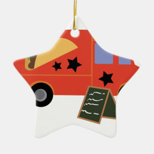 Taco Truck Ceramic Ornament