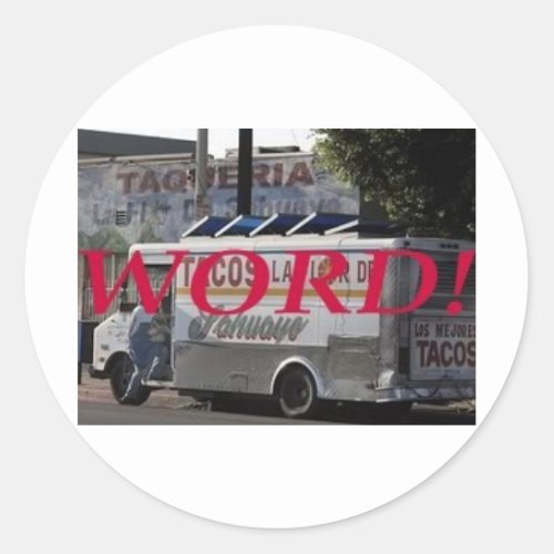 Taco Truck Classic Round Sticker