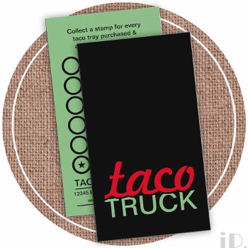 Taco Truck Punch Card by identica at Zazzle