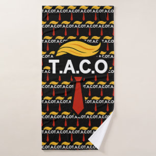 Taco Trump Always Chickens Out Bath Towel