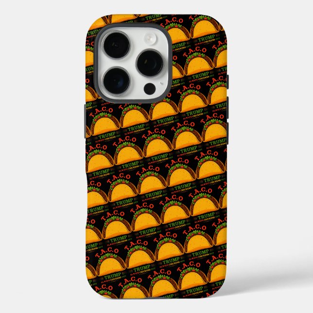 Taco Trump Always Chickens Out Funny Case-Mate iPhone Case (Back)