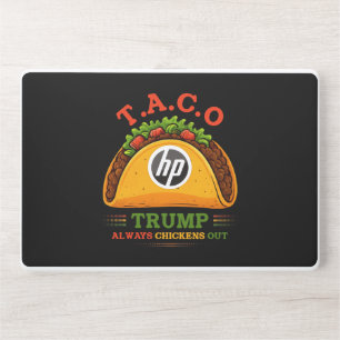 Taco Trump Always Chickens Out Funny HP Laptop Skin