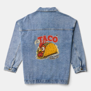 TACO Trump Always Chickens Out Funny Political Denim Jacket