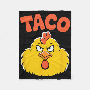 Taco Trump Always Chickens Out Political Humor Tar Fleece Blanket