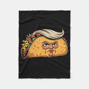 Taco Trump Always Chickens Out Political Humor Tar Fleece Blanket