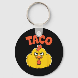 Taco Trump Always Chickens Out Political Humor Tar Keychain