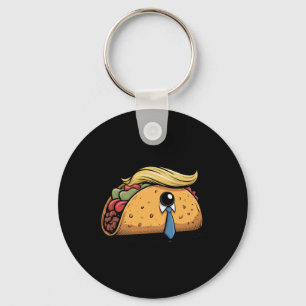 Taco Trump Always Chickens Out Political Humor Tar Keychain