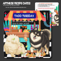 TACO TUESDAY Art Muse Recipe Card -Lapphund & Chow