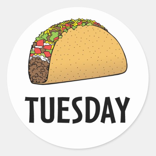 Taco Tuesday Classic Round Sticker